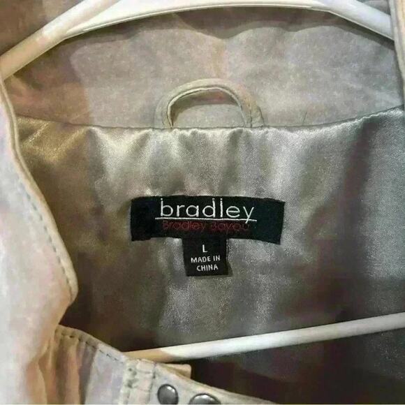 Bradley Grey Leather Jacket Women’s Size Large - Picture 3 of 5